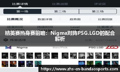 精英赛热身赛前瞻:Nigma对阵PSG.LGD的配合解析